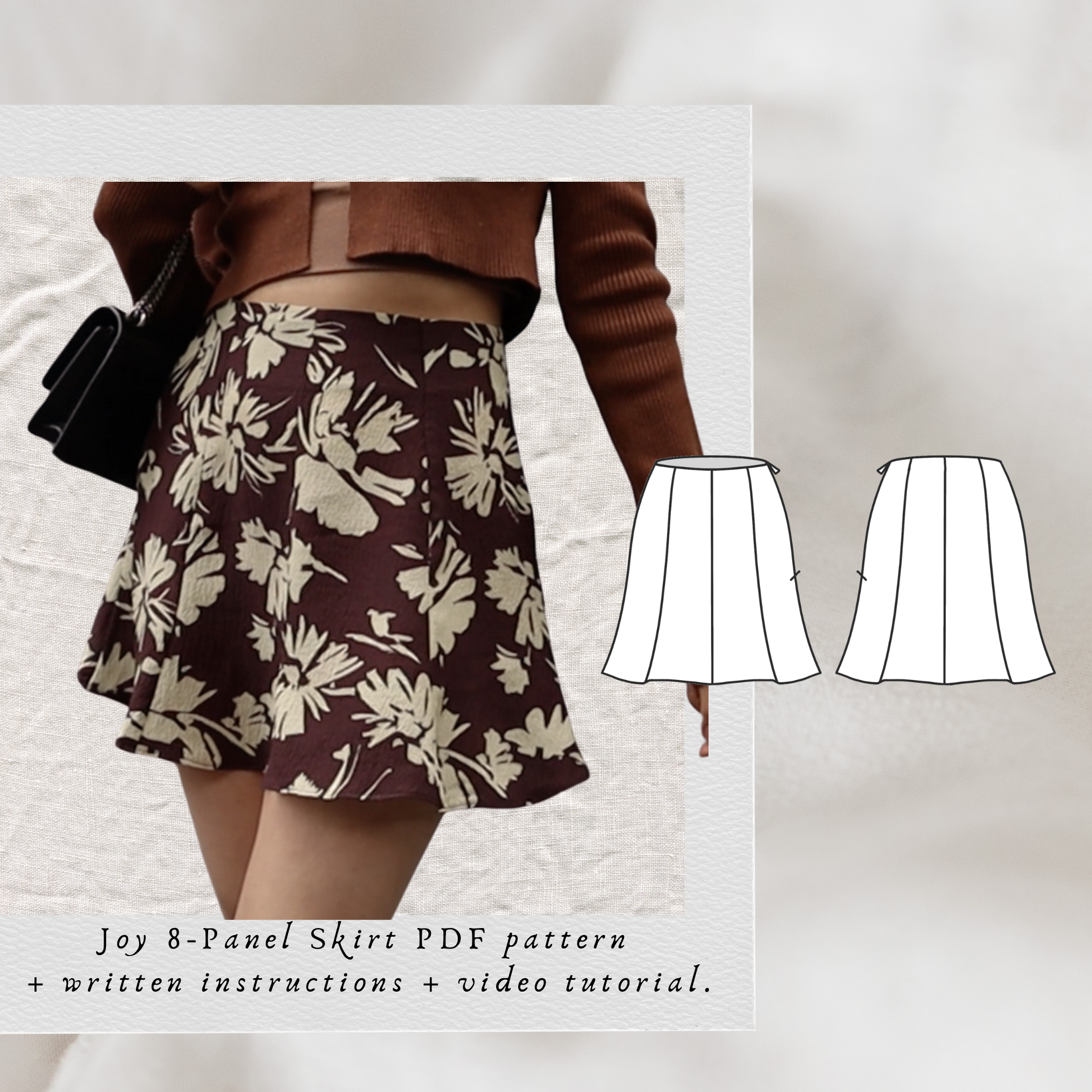 Joy 8-Panel Skirt | Lizzie Design Studio